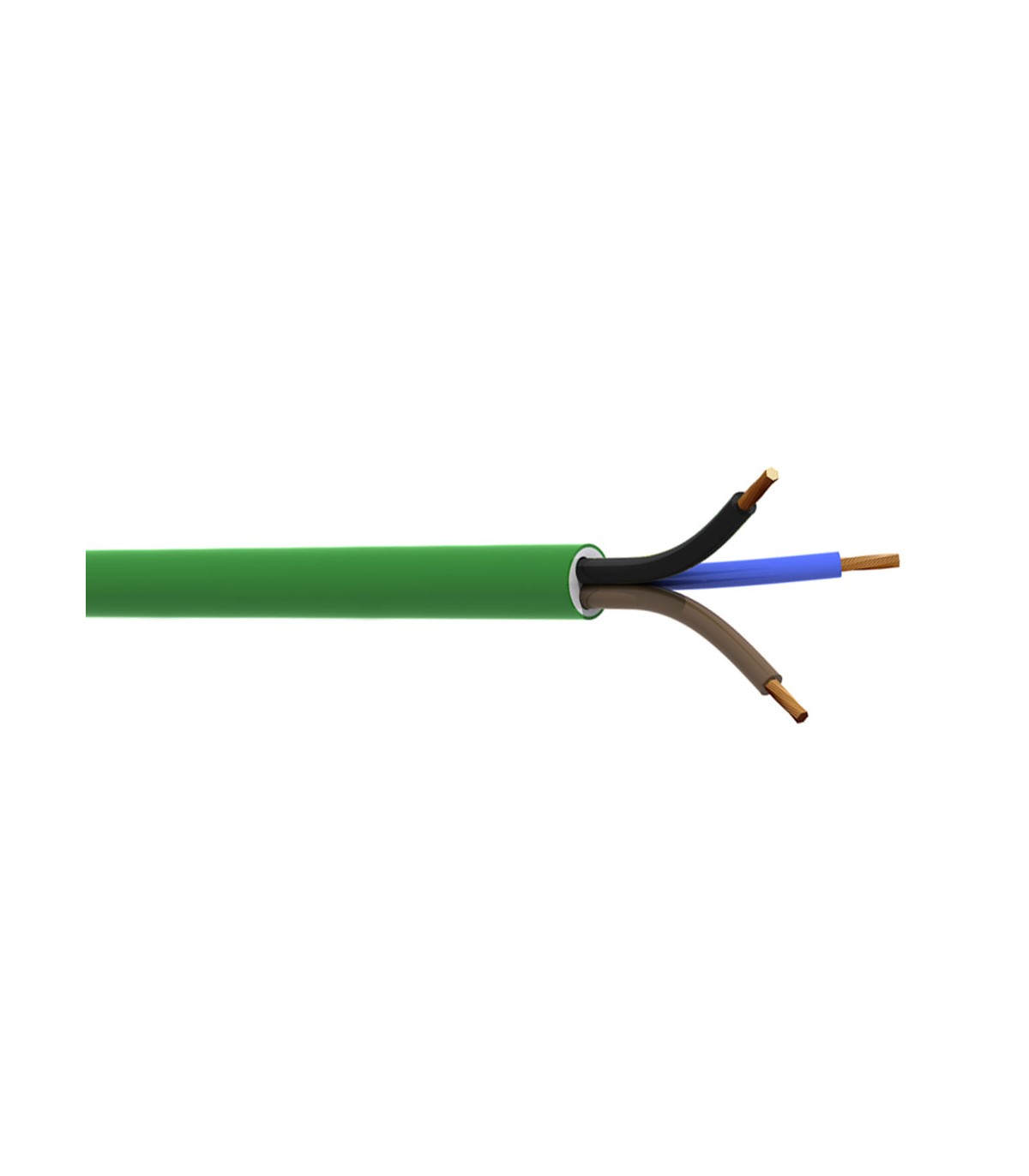 Manguera H05Z1Z1-F 3x1mm² Libre de Halógenos Verde (Metro)