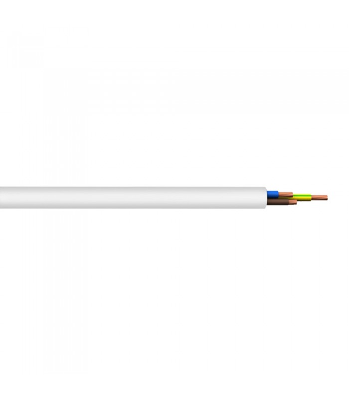 Manguera H05VV-F CPR 3x2.5mm² Blanco (Metro)