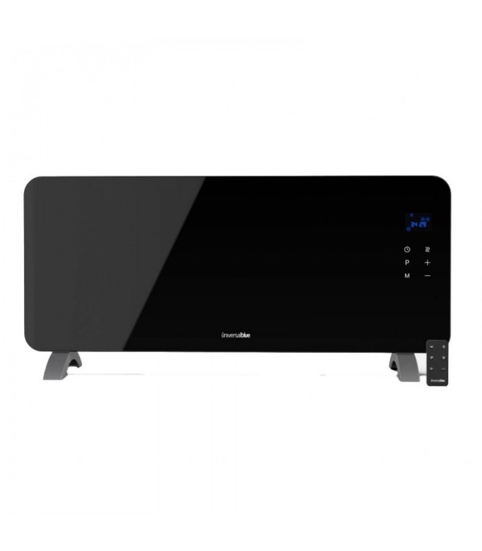 Radiador Convector de cristal Negro 1500W