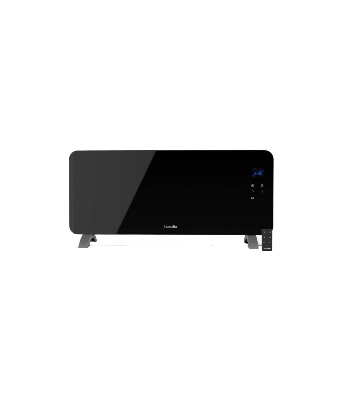 Radiador Convector de cristal Negro 1500W