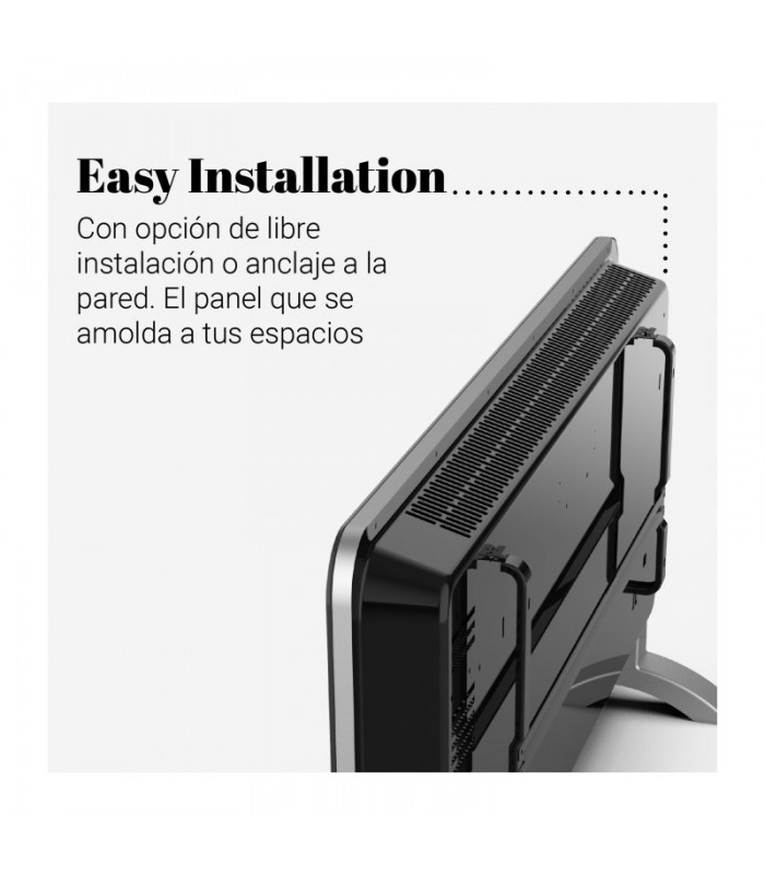 Radiador Convector de cristal Negro 1500W