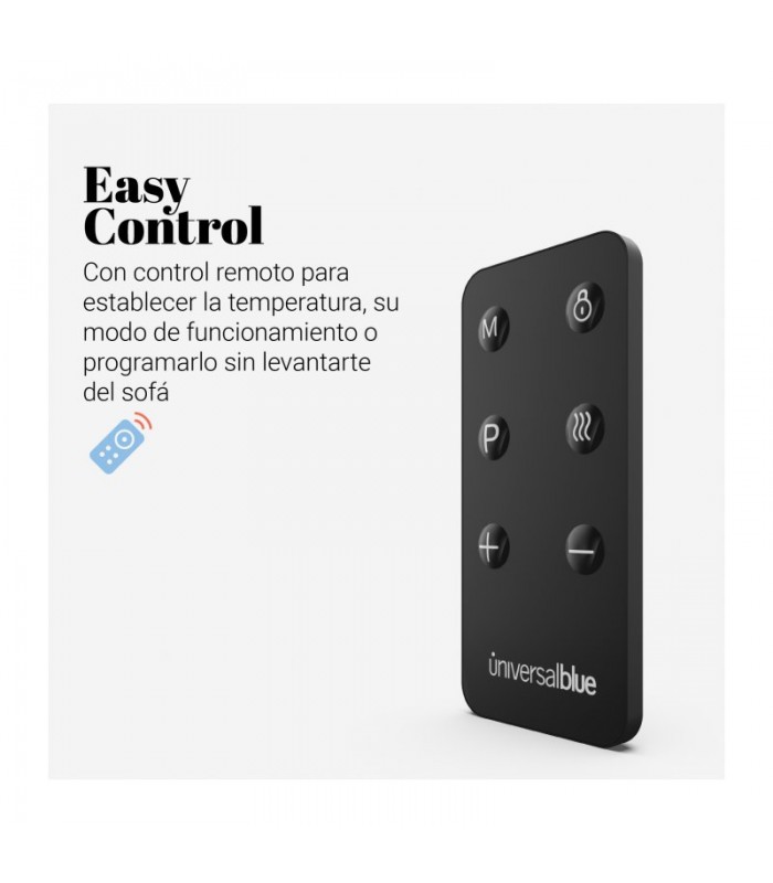 Radiador Convector de cristal Negro 1500W