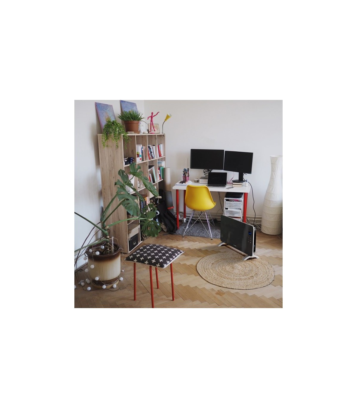 Radiador Convector de cristal Negro 1500W