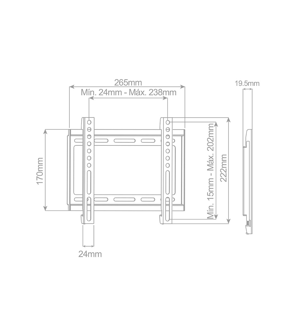 Soporte de TV fijo M 23" / 42"