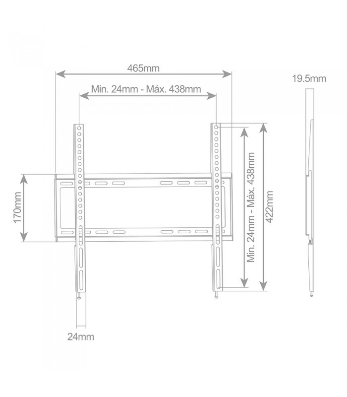 Soporte de TV fijo 32" / 55"