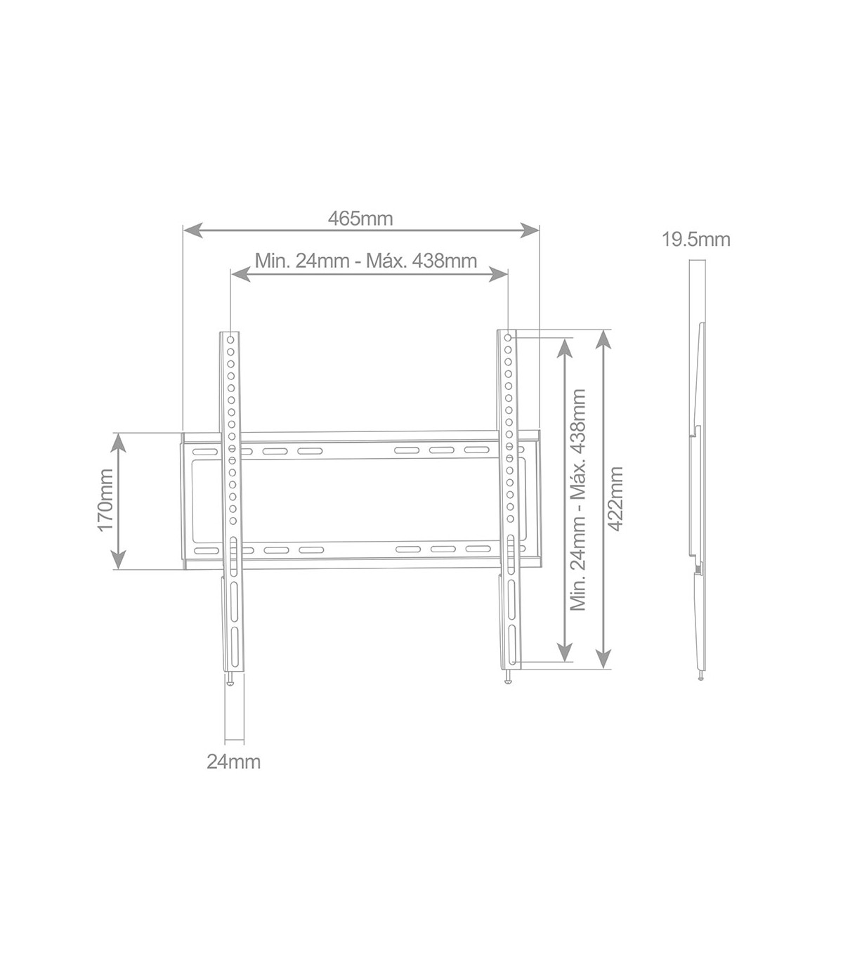 Soporte de TV fijo 32" / 55"