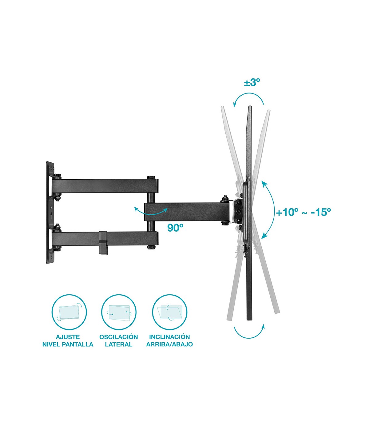 Soporte de TV con brazo doble 32" / 55"