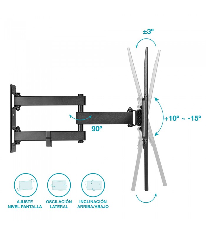 Soporte de TV con brazo doble 37" / 70"