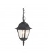 Farol aluminio colgante E27 IP44 Negro
