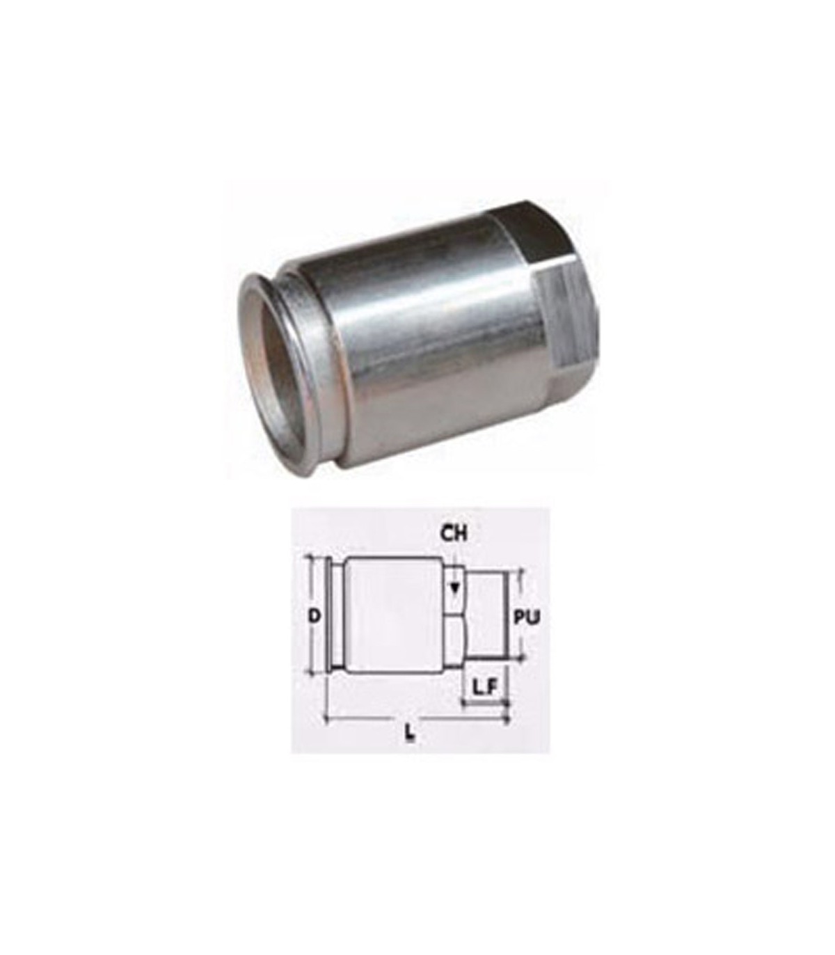 Racor "Click" IP67 M63x1,5 Tubo de Acero