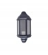 Farol aluminio pared E27 IP44 Negro. SERIE LUCIERNAGA