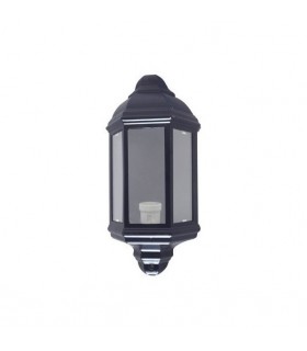 Farol aluminio pared E27 IP44 Negro. SERIE LUCIERNAGA