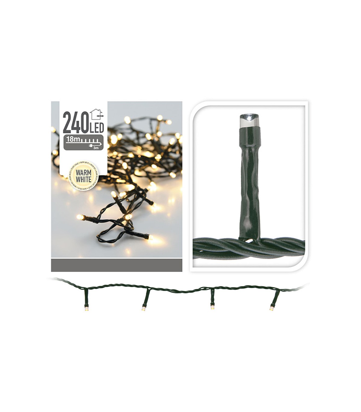 Guirnalda 240 Led Fija 21m IP44 3000K