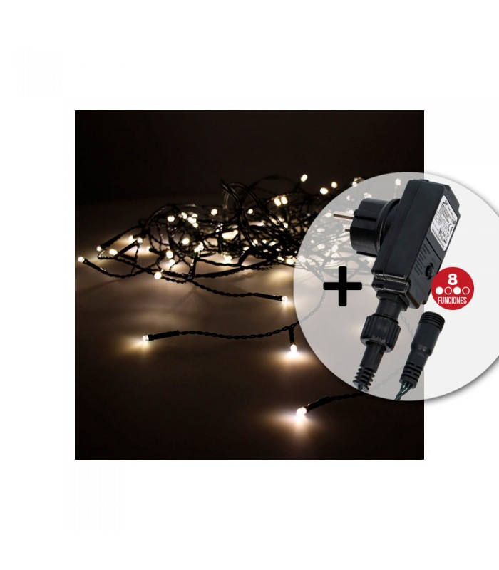 Cortina Led Icicle con Programador 0.72W 200x50cm IP44 3000K