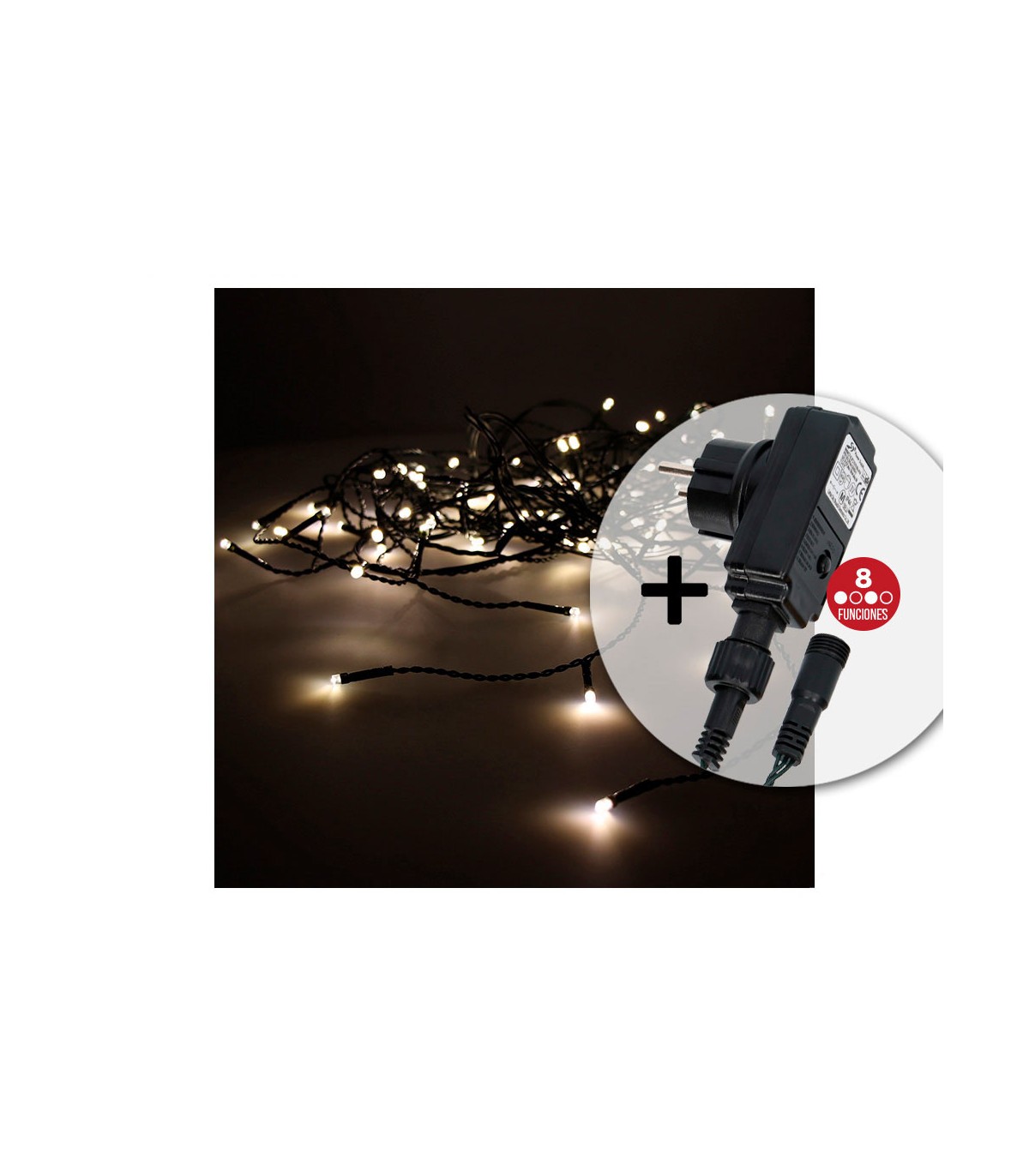 Cortina Led Icicle con Programador 0.72W 200x50cm IP44 3000K
