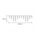 Cortina Led Icicle con Programador 0.72W 200x50cm IP44 3000K