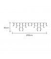 Cortina Led Icicle con Programador 0.72W 200x50cm IP44 3000K