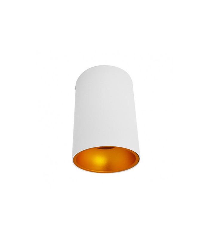 Aplique Superficie Cilindro GU10 Blanco / Dorado