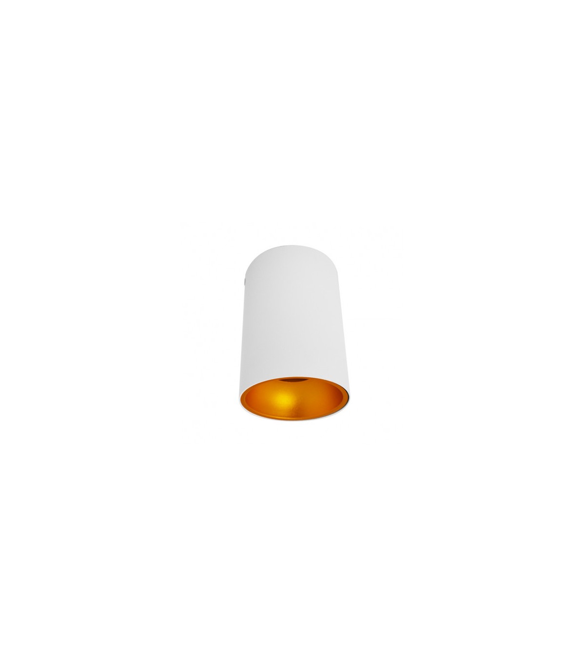Aplique Superficie Cilindro GU10 Blanco / Dorado