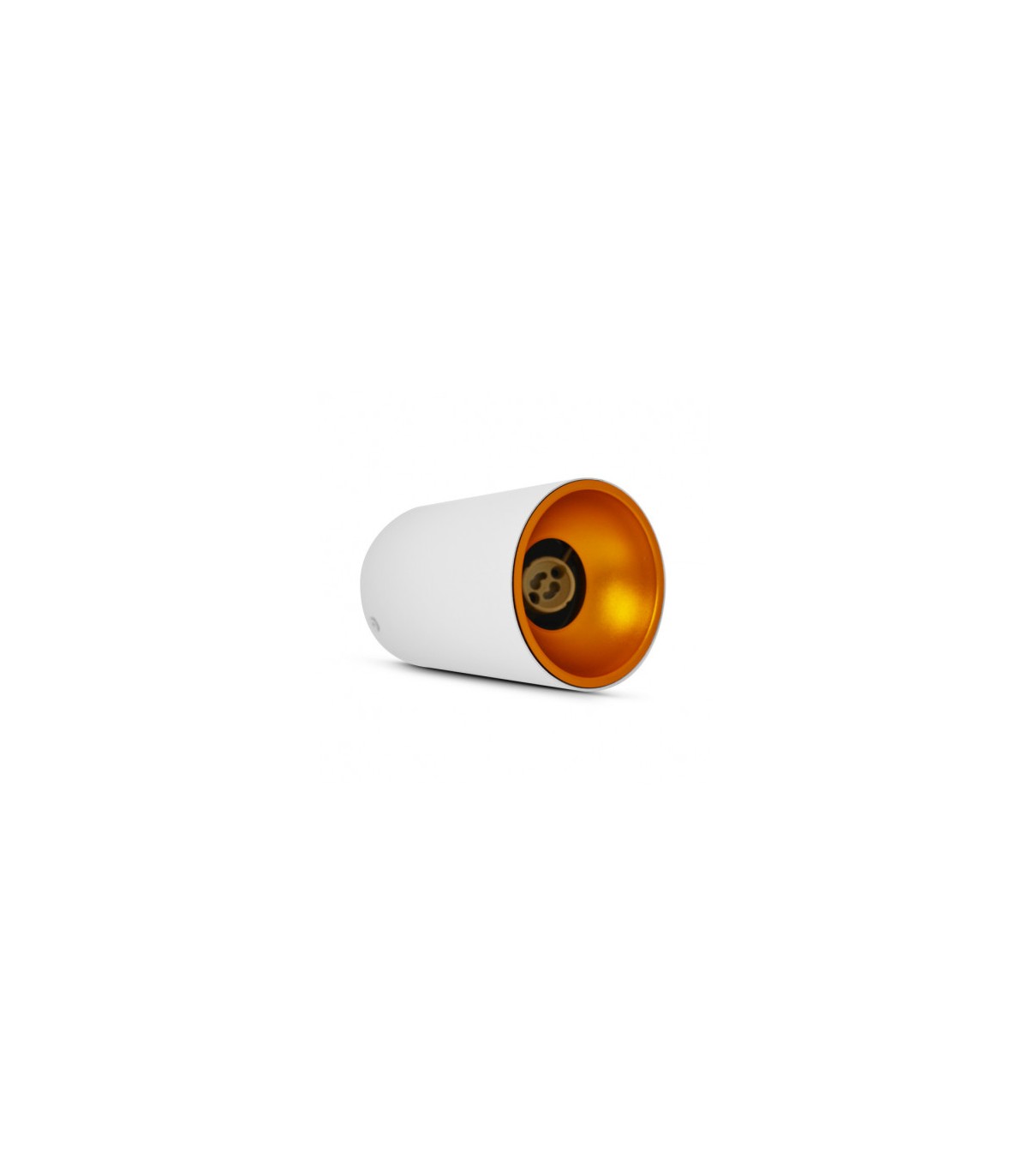Aplique Superficie Cilindro GU10 Blanco / Dorado