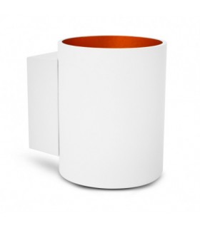 Aplique Pared Cilindro 1xG9 IP20 Blanco / Oro