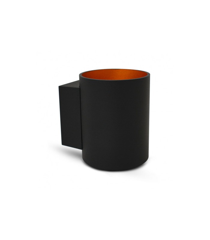 Aplique Pared Cilindro 1xG9 IP20 Negro / Oro