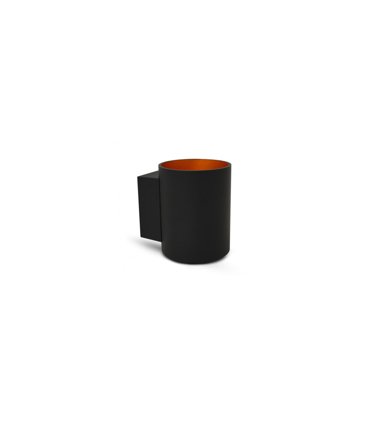 Aplique Pared Cilindro 1xG9 IP20 Negro / Oro