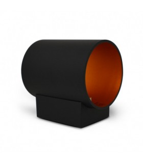 Aplique Pared Cilindro 1xG9 IP20 Negro / Oro