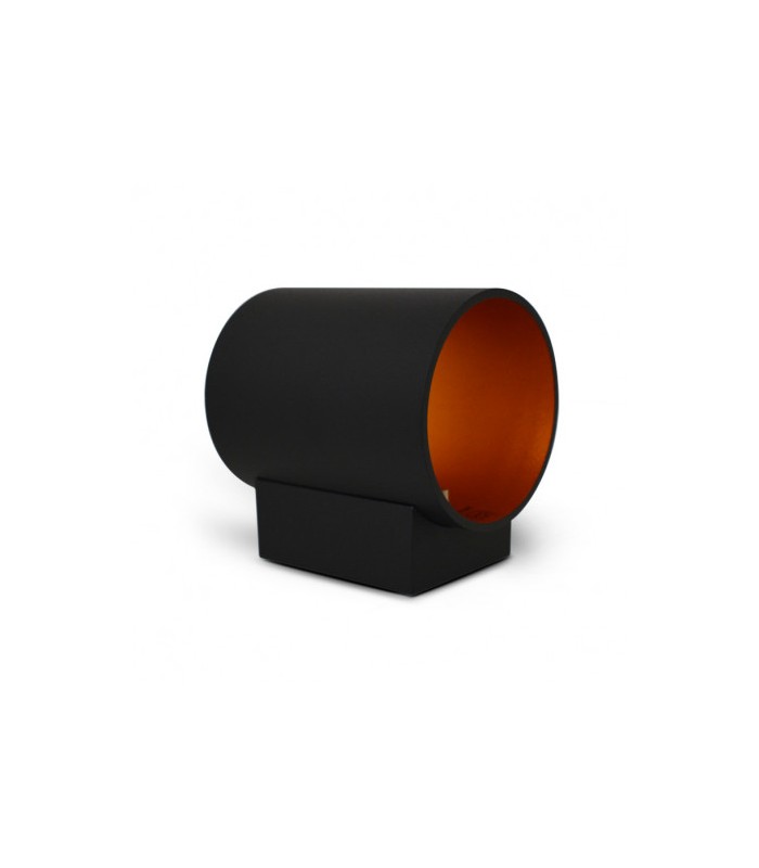 Aplique Pared Cilindro 1xG9 IP20 Negro / Oro