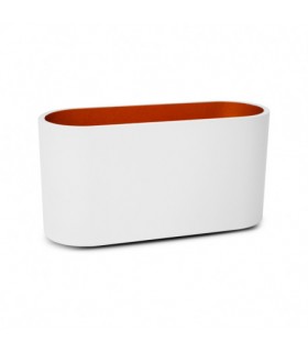 Aplique Pared Ovalado 1xG9 IP20 Blanco / Oro