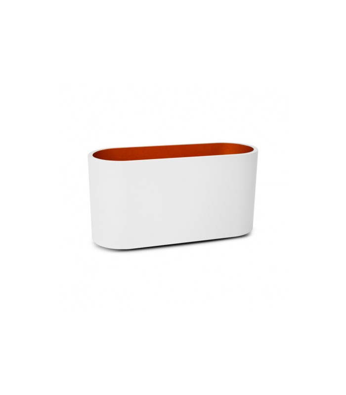 Aplique Pared Ovalado 1xG9 IP20 Blanco / Oro