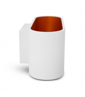 Aplique Pared Ovalado 1xG9 IP20 Blanco / Oro