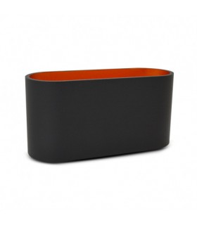 Aplique Pared Ovalado 1xG9 IP20 Negro / Oro