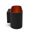 Aplique Pared Ovalado 1xG9 IP20 Negro / Oro