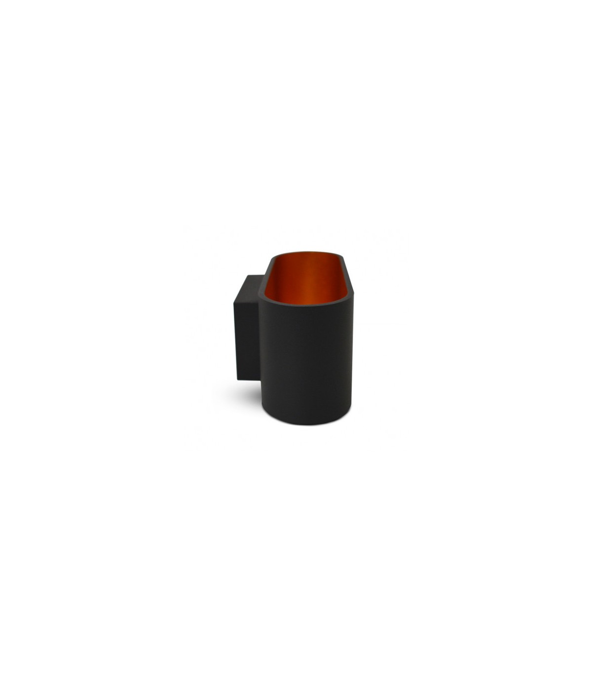 Aplique Pared Ovalado 1xG9 IP20 Negro / Oro