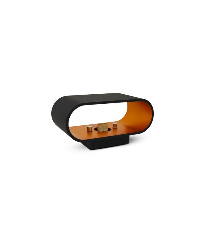 Aplique Pared Ovalado 1xG9 IP20 Negro / Oro