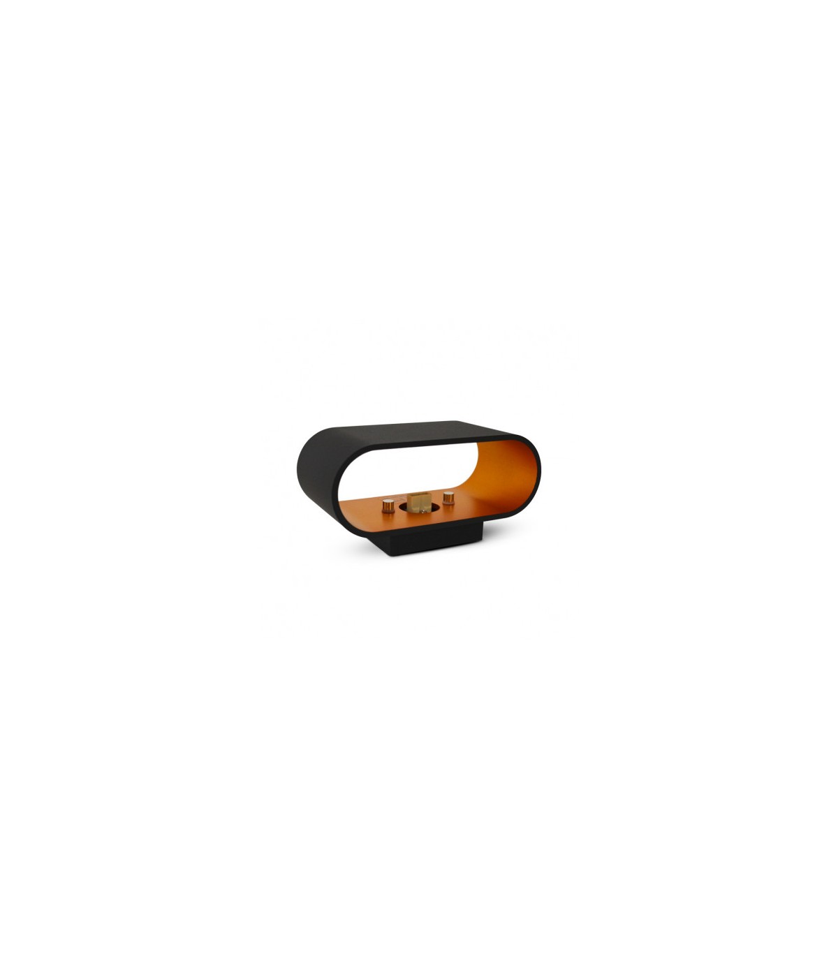 Aplique Pared Ovalado 1xG9 IP20 Negro / Oro
