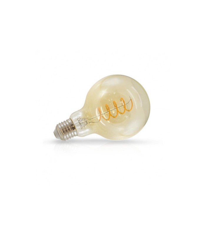 Bombilla Led Filamentos Espiral G95 4W 260Lm 300º E27 2700K
