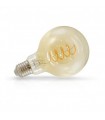 Bombilla Led Filamentos Espiral G95 4W 260Lm 300º E27 2700K