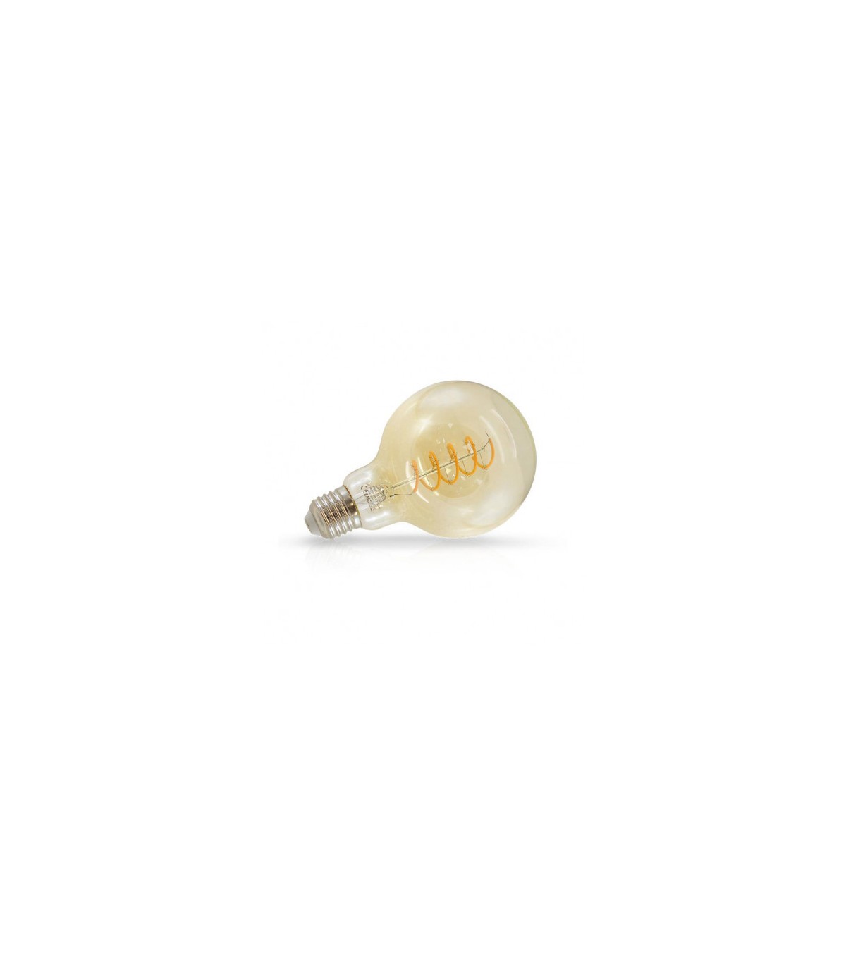Bombilla Led Filamentos Espiral G95 4W 260Lm 300º E27 2700K