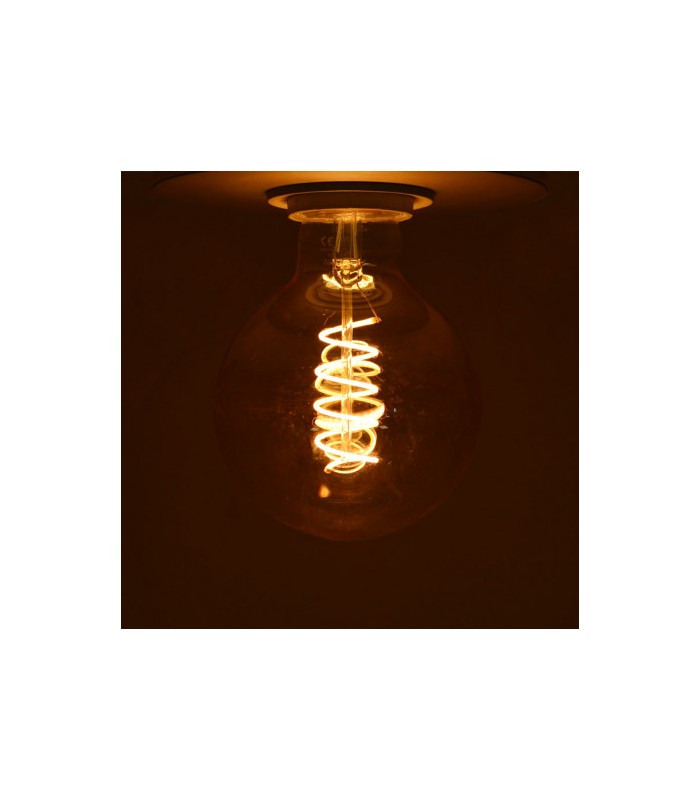 Bombilla Led Filamentos Espiral G95 4W 260Lm 300º E27 2700K