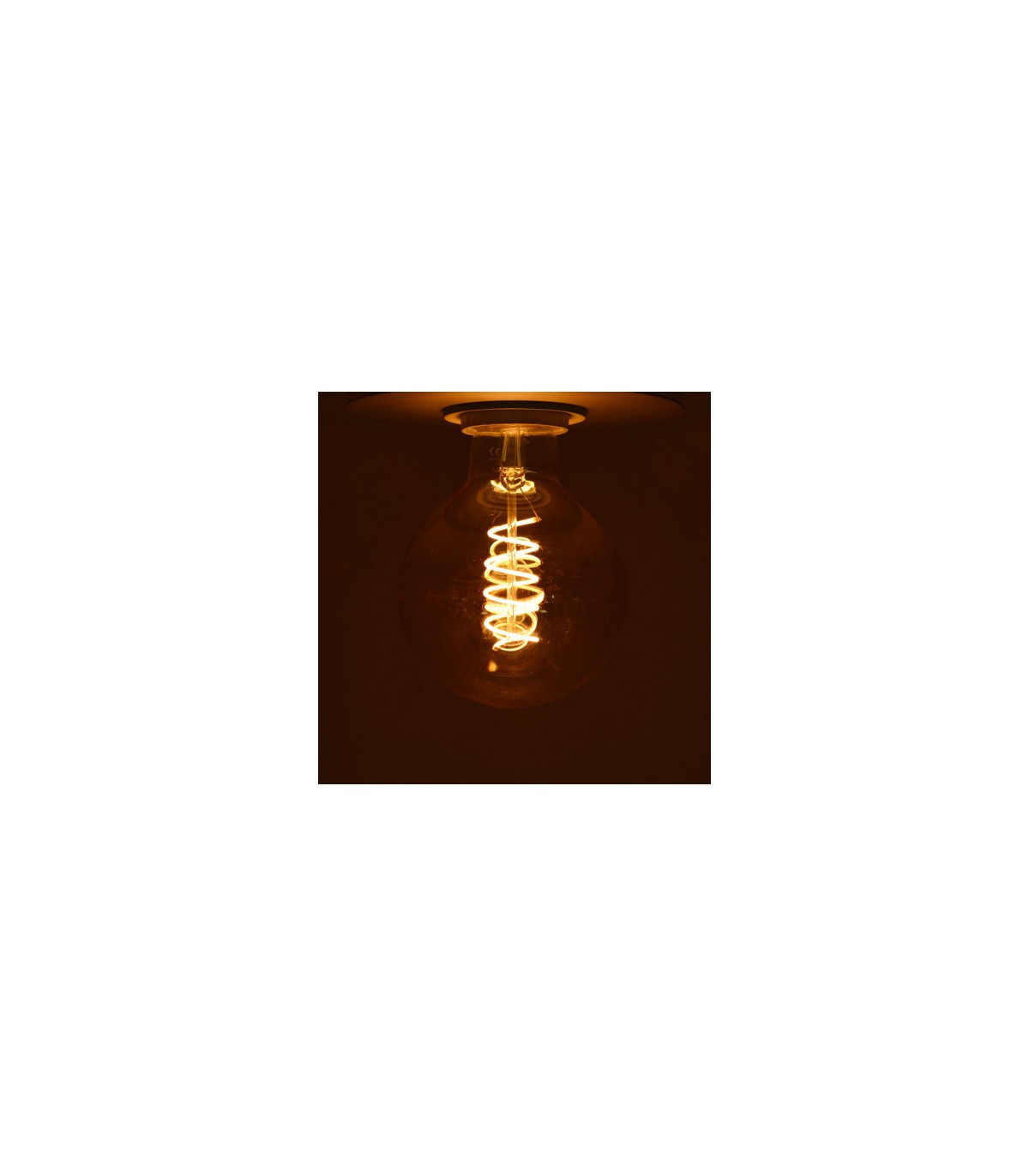 Bombilla Led Filamentos Espiral G95 4W 260Lm 300º E27 2700K