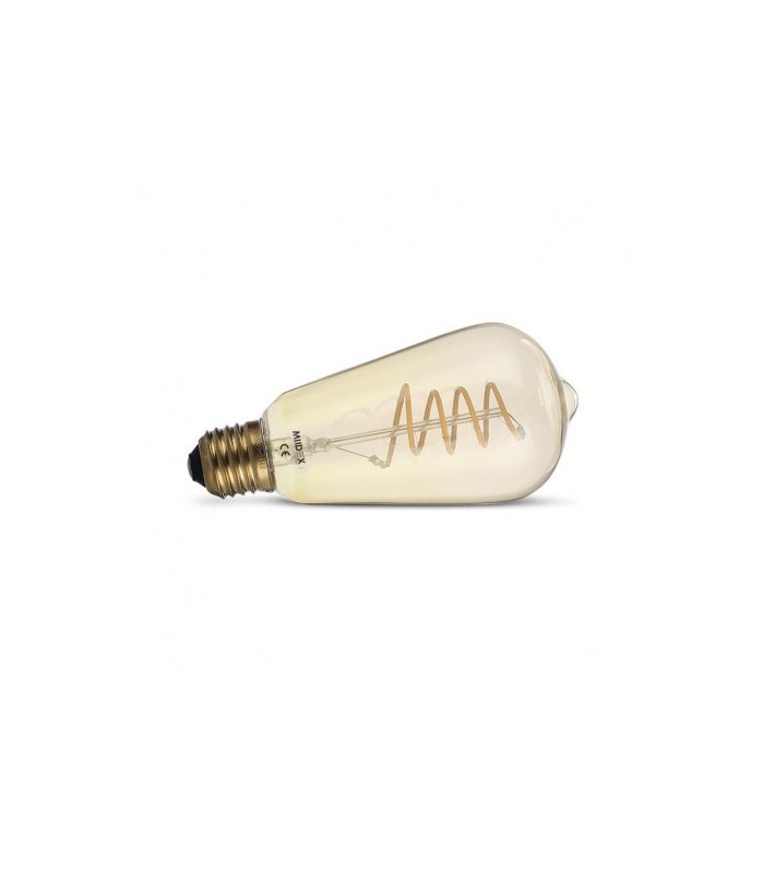 Bombilla Led Filamentos Espiral ST64 4W 260Lm 300º E27 2700K