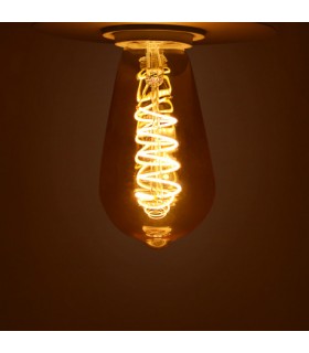 Bombilla Led Filamentos Espiral ST64 4W 260Lm 300º E27 2700K