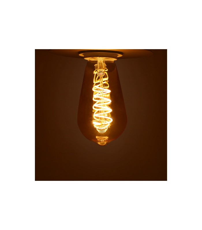 Bombilla Led Filamentos Espiral ST64 4W 260Lm 300º E27 2700K