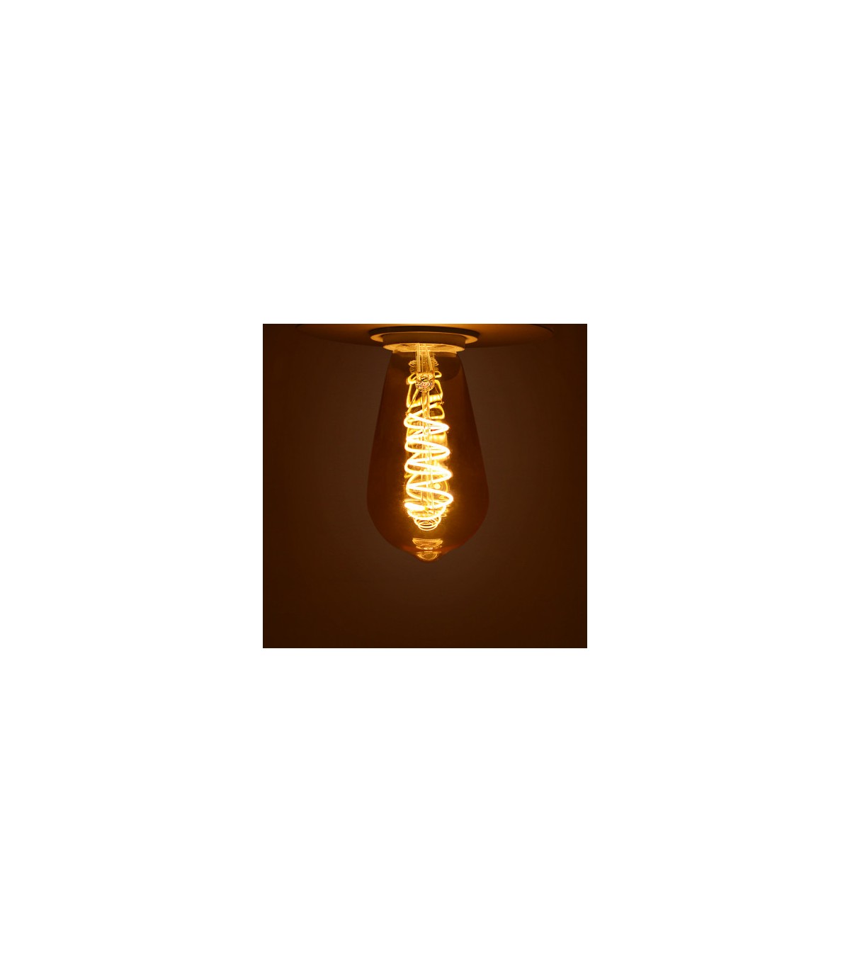 Bombilla Led Filamentos Espiral ST64 4W 260Lm 300º E27 2700K