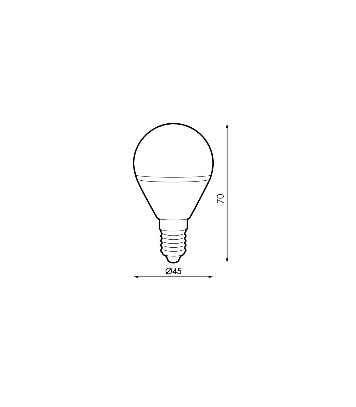 Bombilla LED 7W 590Lm 160º E14 IP20