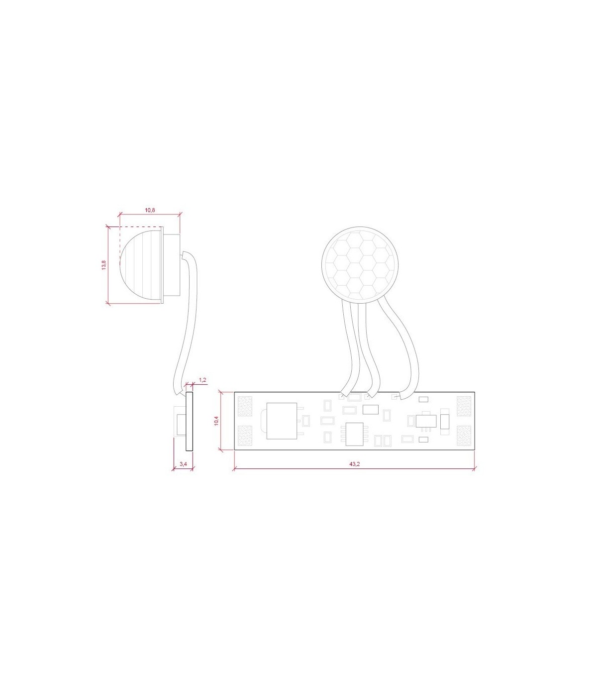 Interruptor Proximidad PWM para Tiras Led Monocolor 12-24V