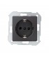 Base Schuko 16A Embornamiento Tornillo Negro Simon 82 Concept