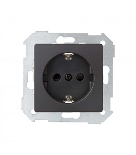 Base Schuko 16A Embornamiento Tornillo Negro Simon 82 Concept